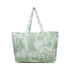 Borsa da mare verde e bianca in cotone Lora Ferres, Borse e accessori Donna, SKU b516000064, Immagine 0